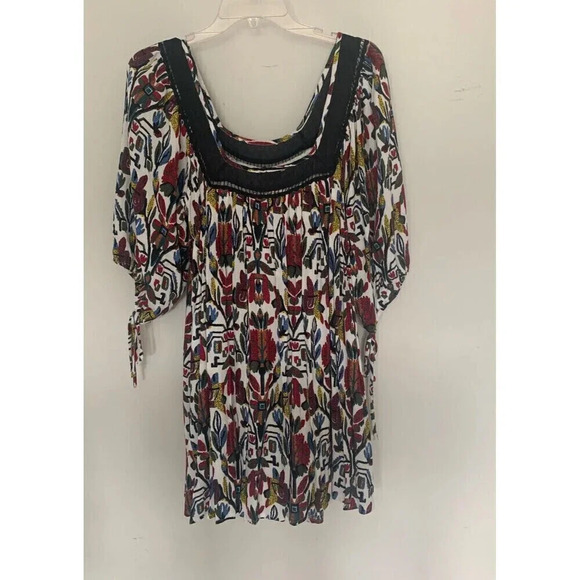 Holding Horses Anthropologie Isere Swing Multicolor Floral Boho Mini Dress Small - Picture 1 of 9
